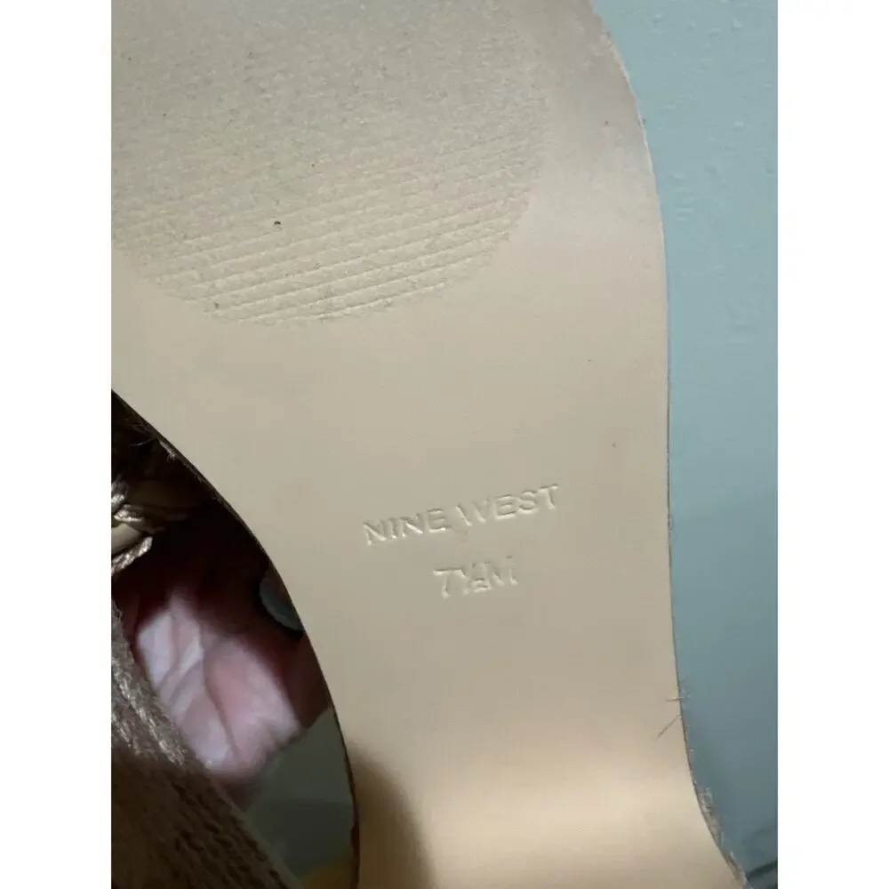 Nine West Women's Roxana Wedge Sandal size 7.5 New